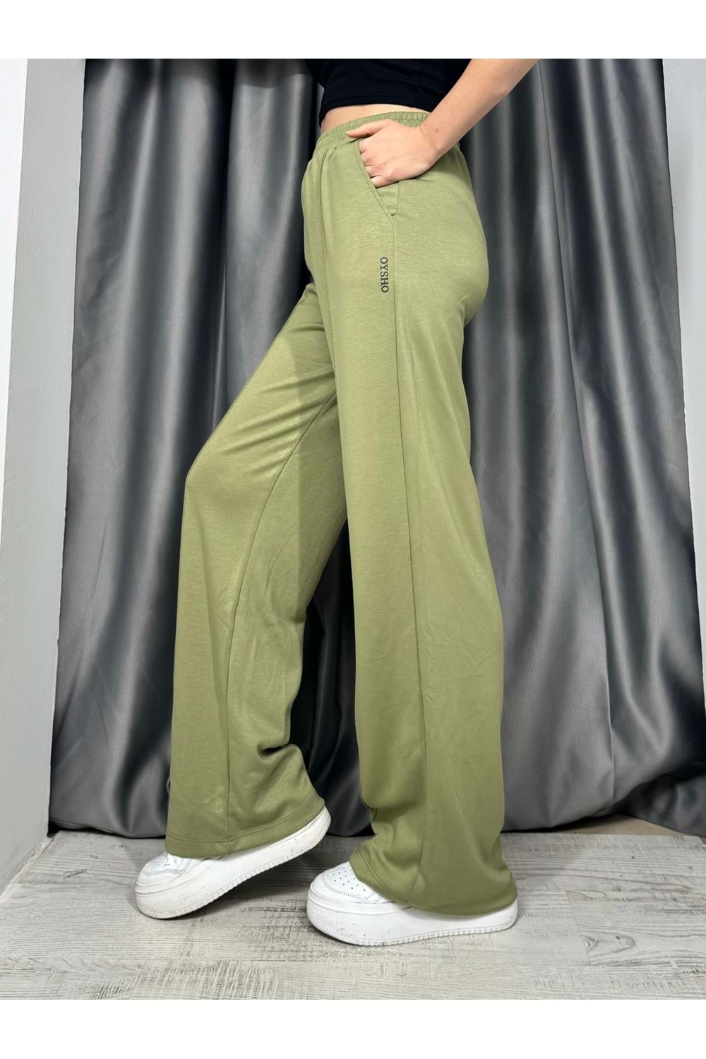 Oysho Salaş Pantolon 24899 - Mint Yeşili - L - AZRA04282-Mint Yeşili-L