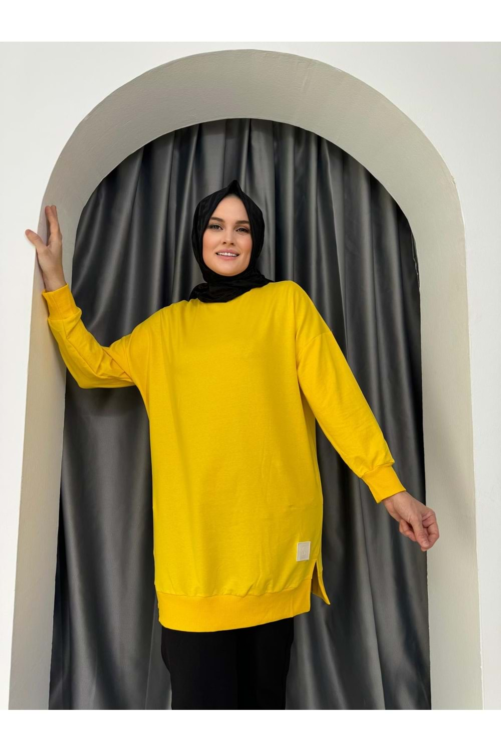 Armalı Düz Sweat Soul Puane 30644 - Sarı - L-XL - AZRA04906-Sarı-L-XL