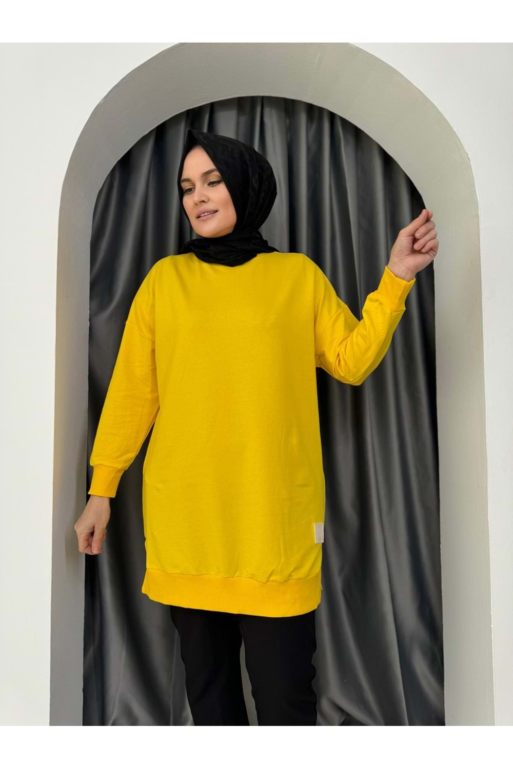 Armalı Düz Sweat Soul Puane 30644 - Sarı - L-XL - AZRA04906-Sarı-L-XL