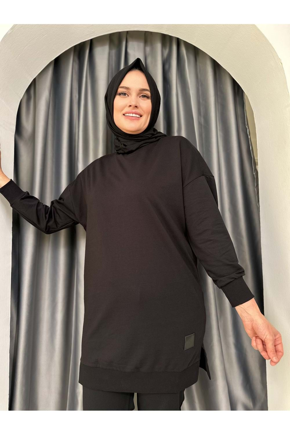 Armalı Düz Sweat Soul Puane 30644 - Siyah - L-XL - AZRA04906-Siyah-L-XL