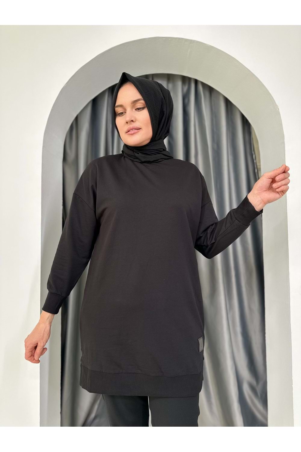 Armalı Düz Sweat Soul Puane 30644 - Siyah - S-M - AZRA04906-Siyah-S-M
