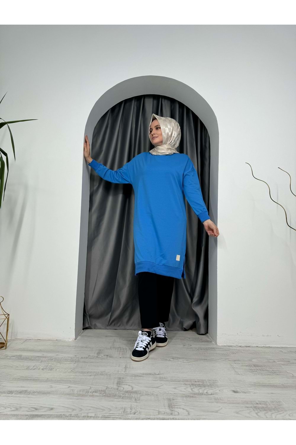 Uzun Düz Sweat Soul Puane 30645 - Mavi - L-XL