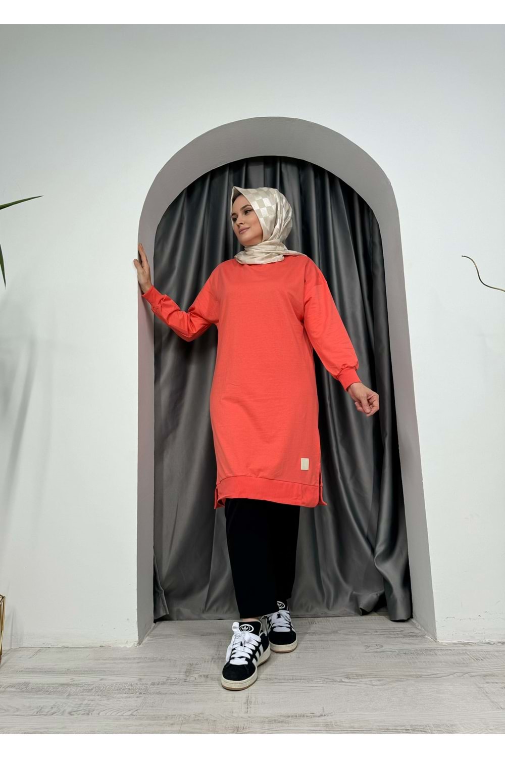 Uzun Düz Sweat Soul Puane 30645 - Nar - L-XL