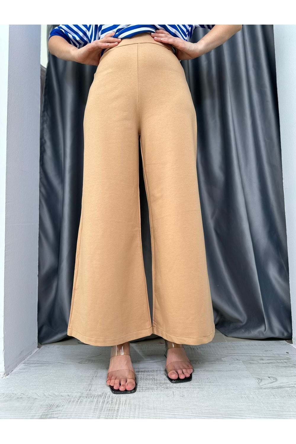 Soul Puane Eşofman Altı Bol Paça 30007 - Camel - S - AZRA04915-Camel-S