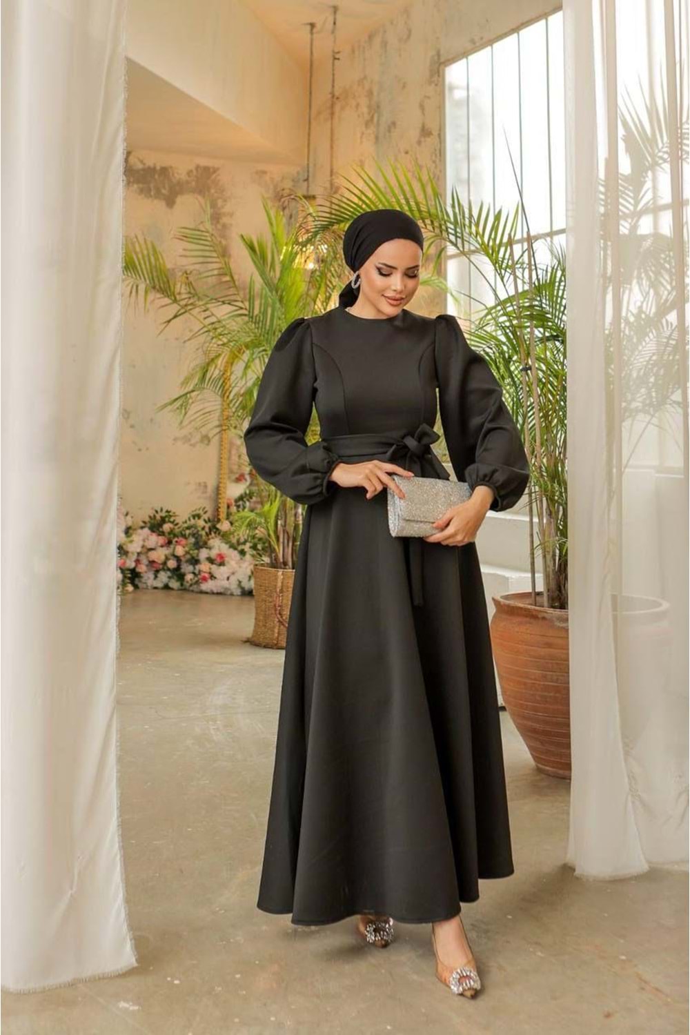 Scuba Elbise 2310 - Siyah - 38 - AZRA05024-Siyah-38