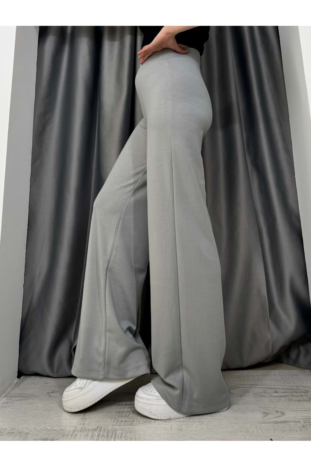 Oysho Çımalı Salaş Pantolon 25272 - Gri - S - AZRA05088-Gri-S