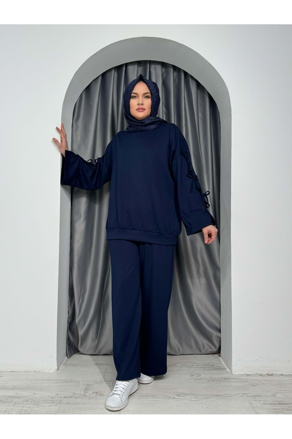 Kolları İpli Takım 6033 - Lacivert - XL - AZRA05116-Lacivert-XL