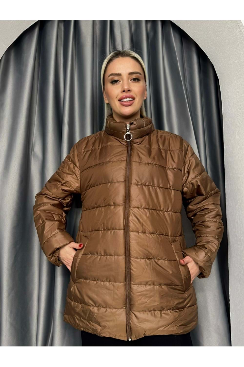Kısa Şişme Mont 2002 - Kahve Rengi - M