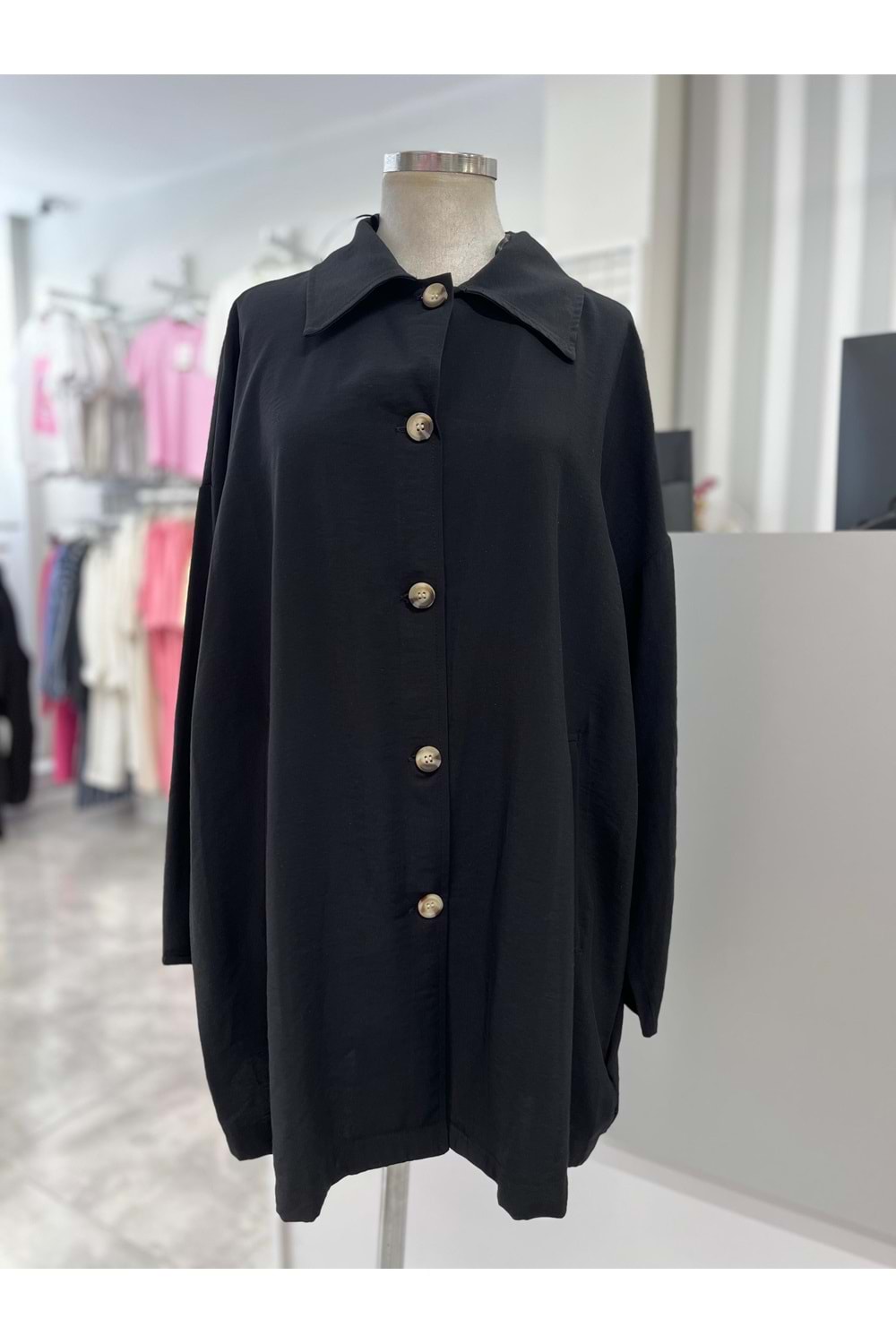 İkoll Oversize Modal Kap 34435 - Siyah - TEK BEDEN - AZRA05484-45993
