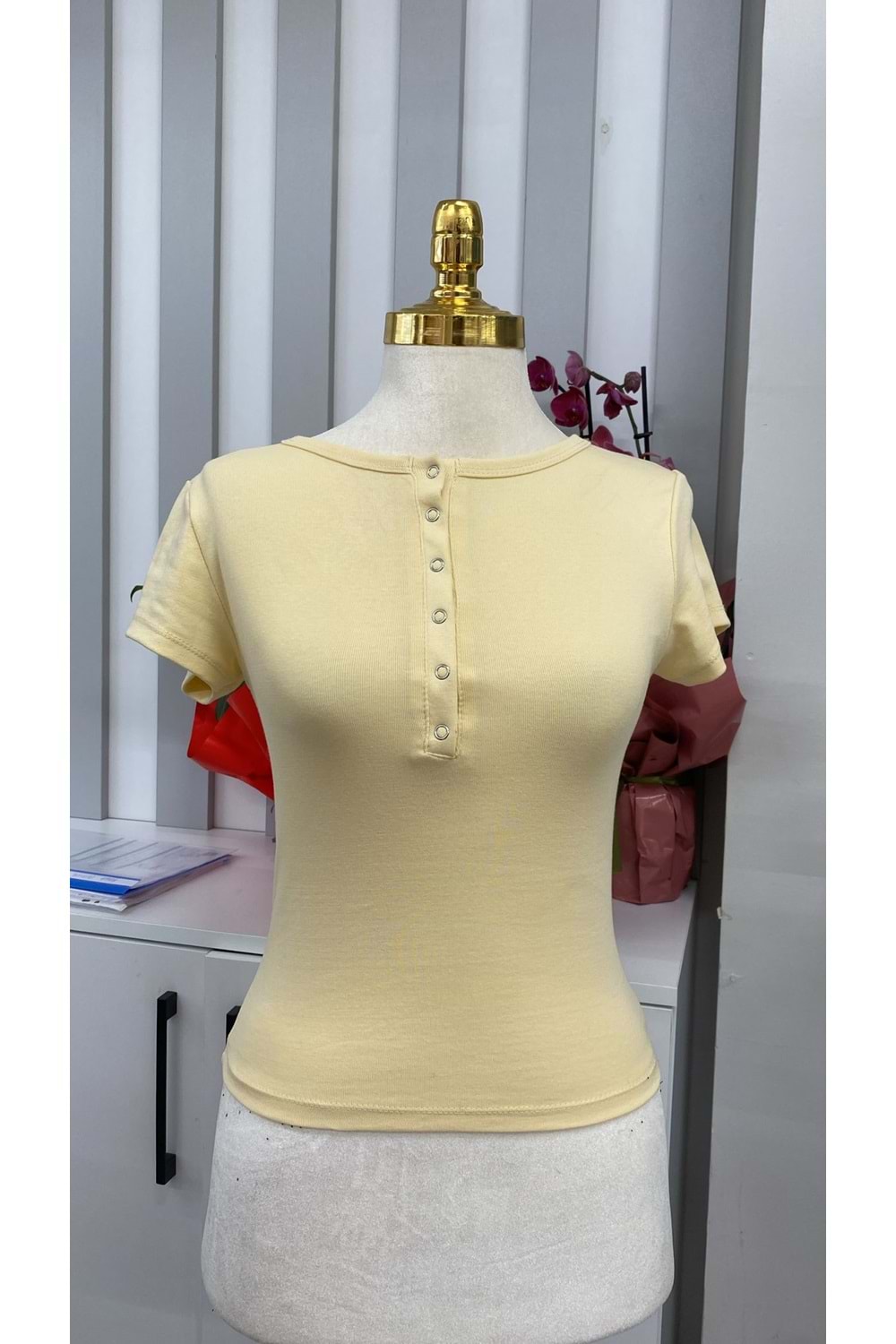 Önü Çıtçıtlı Bady 10119 - Sarı - S - AZRA05666-46632