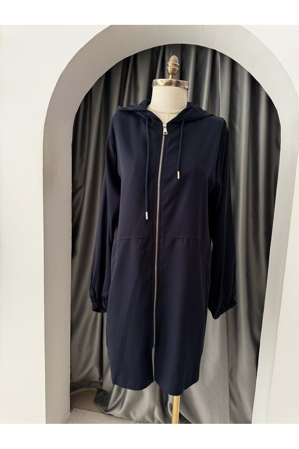 Arkası Güpürlü Taşlı Kap 3225 - Lacivert - L-XL - AZRA05749-47393