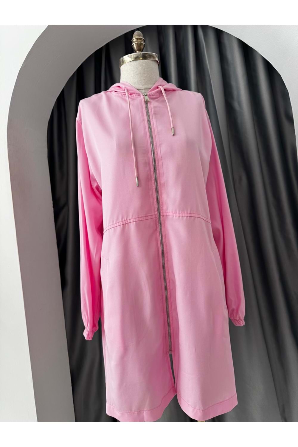 Arkası Güpürlü Taşlı Kap 3225 - Pembe - L-XL - AZRA05749-47397