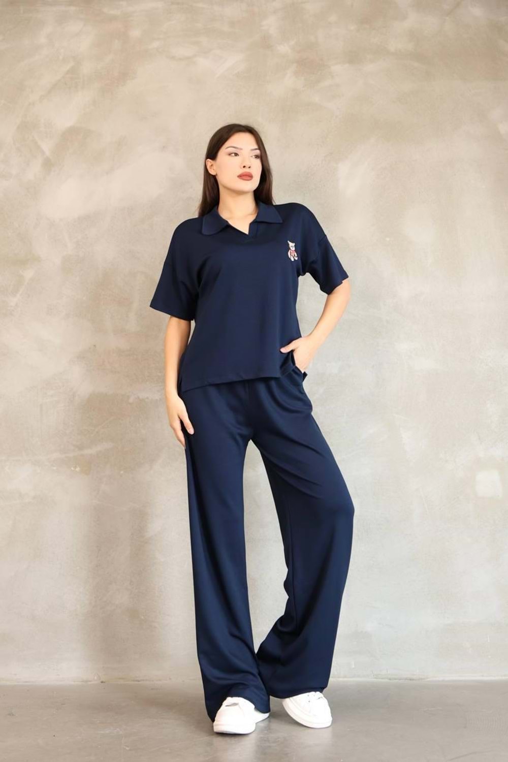 Polo Yaka Oyso Kumaş Takım 251086 - Lacivert - L