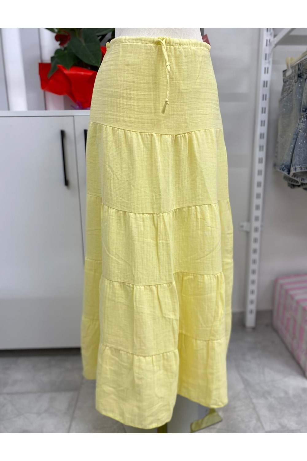 Kat Kat Etek Müslin Kumaş 3308 - Sarı - M