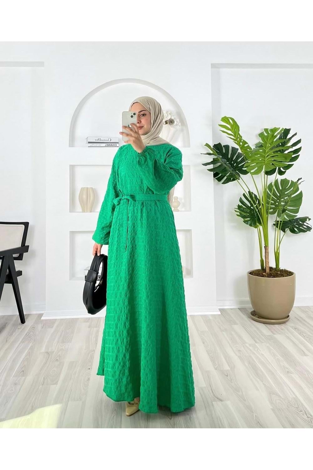 Gofre Kumaş Elbise 9985 - Benetton - 50-52