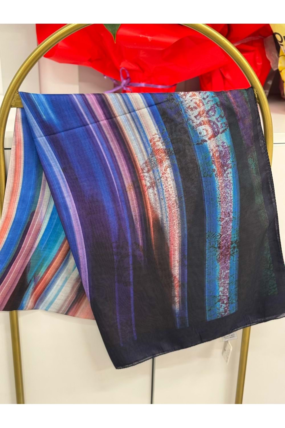 Çizgili Batik Soft Şal 4125 - Yavru Ağzı - TEK BEDEN