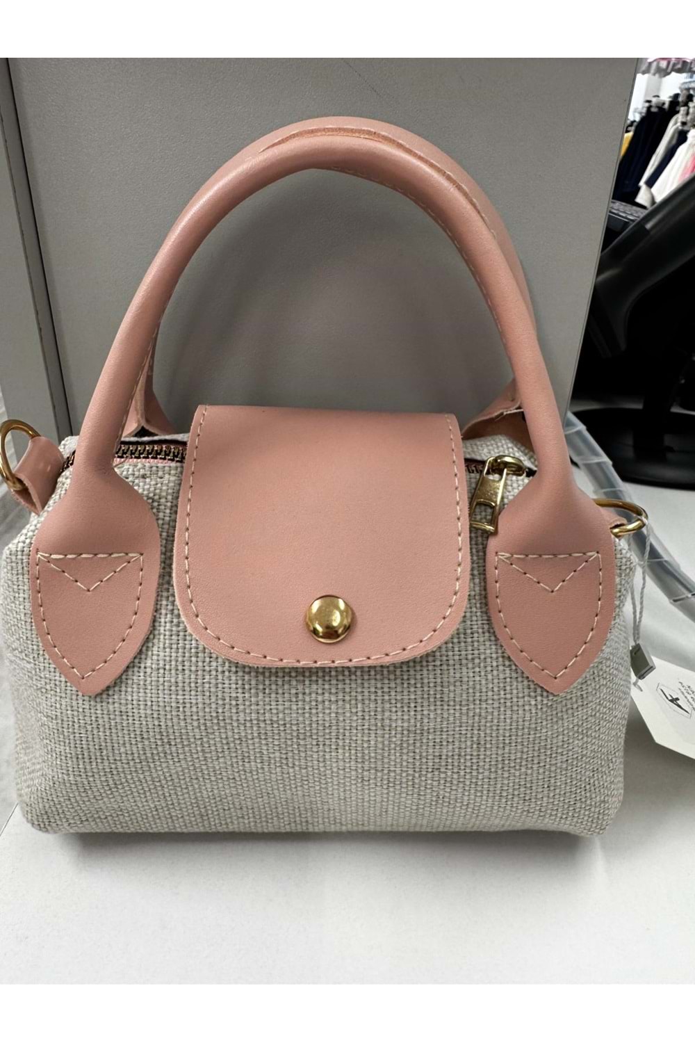 Keten Minik Çanta 8154 - Pembe - TEK BEDEN