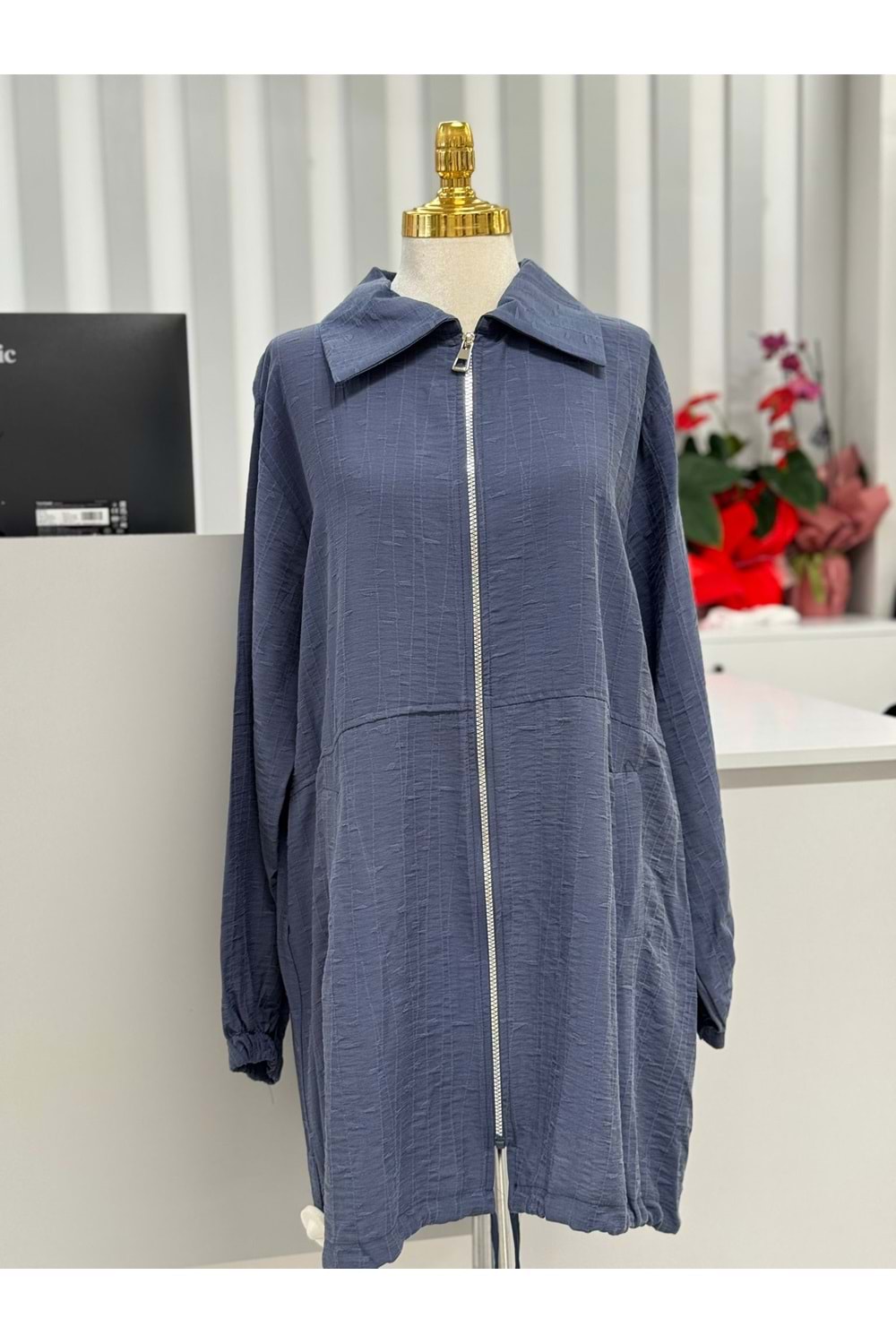 Nakışlı Kap 3262 - İndigo - L-XL