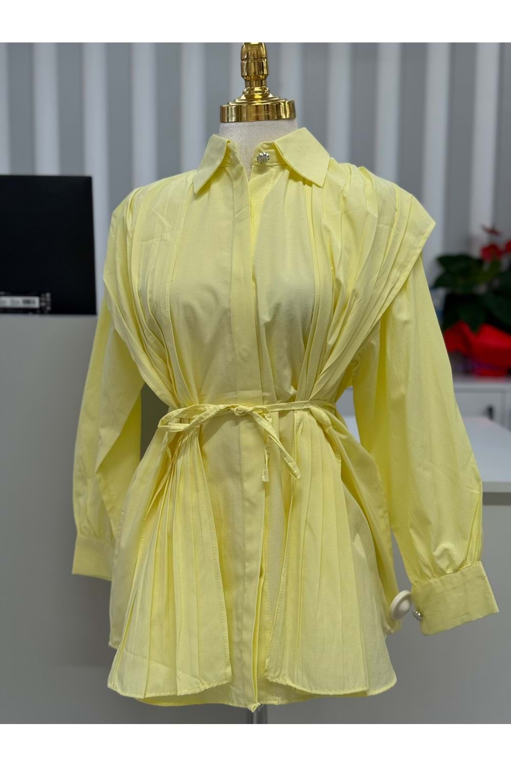 Üst Pilise Gömlek 945 - Sarı - L-XL