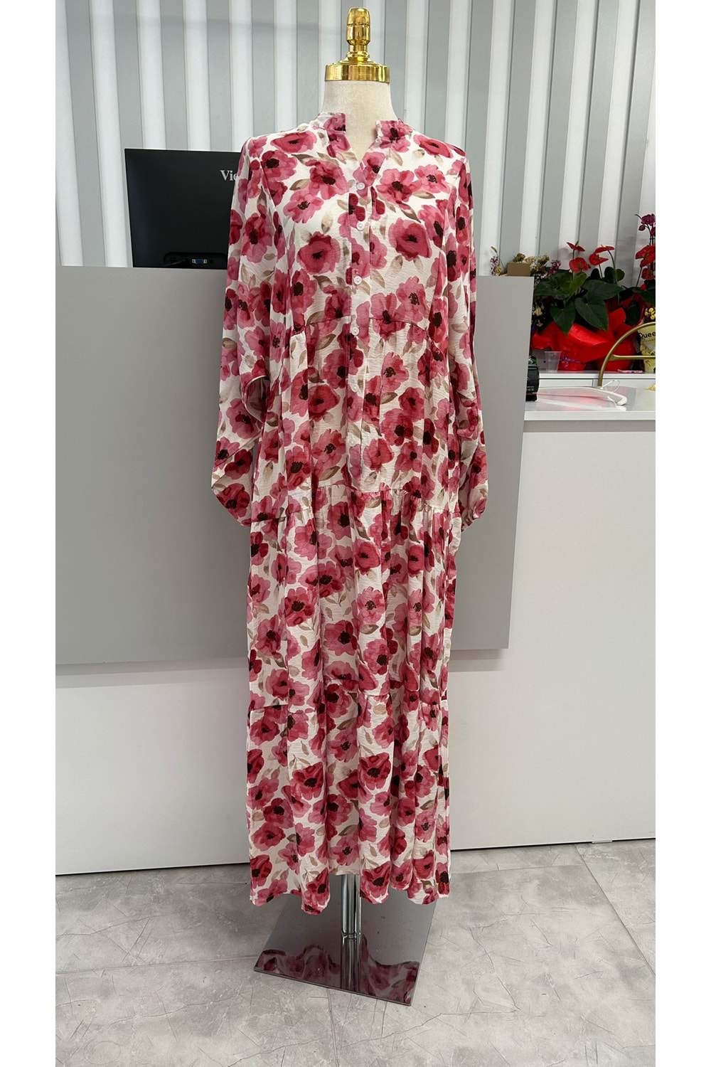 Güllü Salaş Elbise 2399 - Kırmızı - L-XL