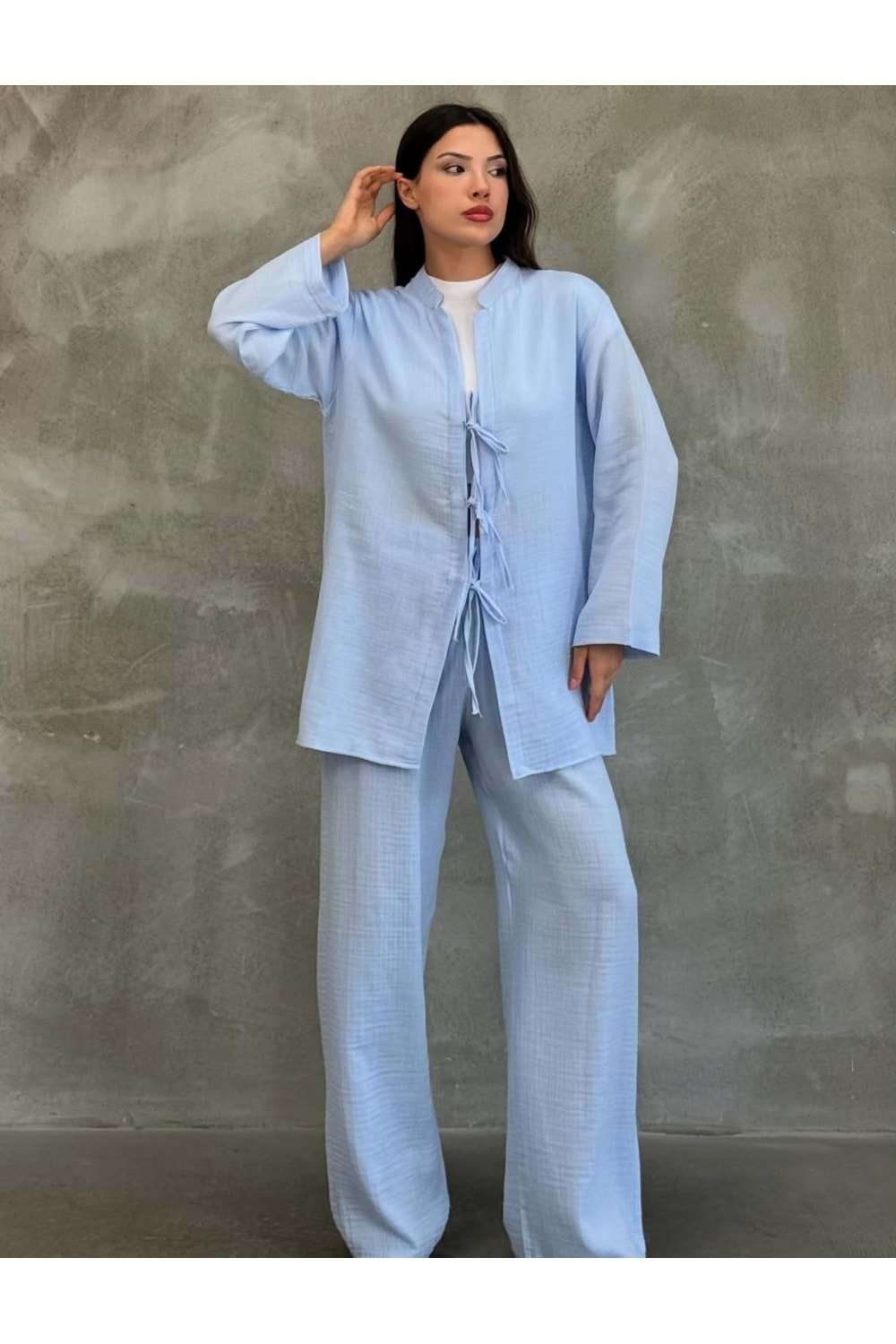 Müslin Takım 251115 - Mavi - XL - AZRA06344-52560