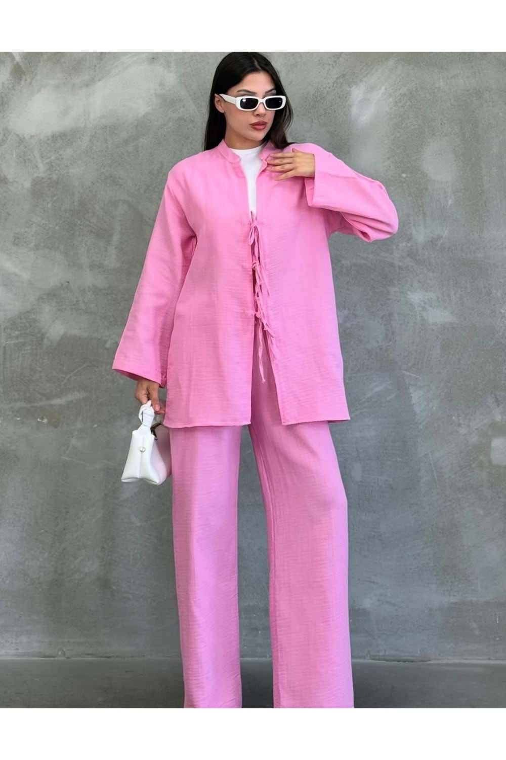 Müslin Takım 251115 - Pembe - S - AZRA06344-52561