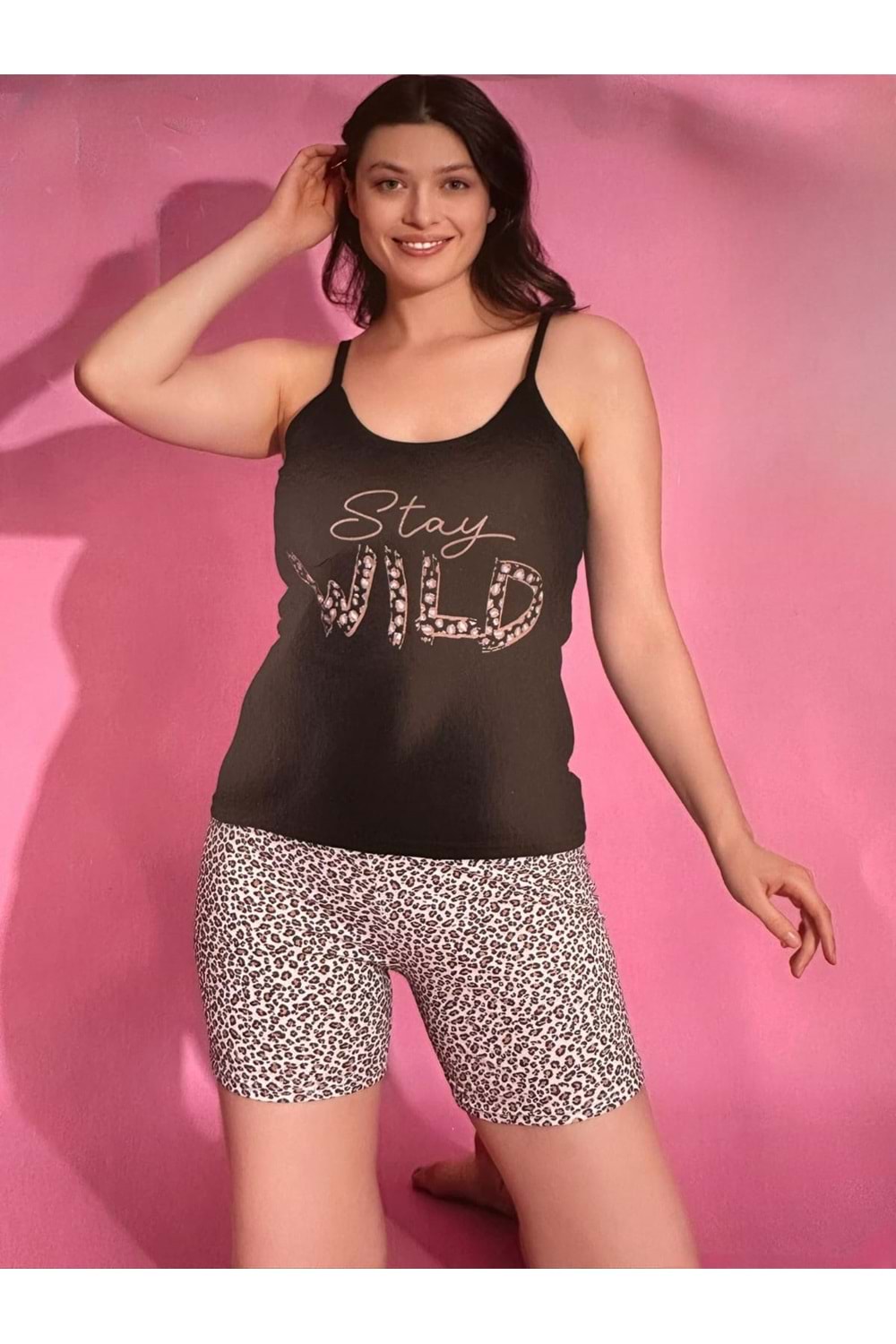 Kolsuz Pijama Takımı 0150 - Siyah - L - AZRA06396-52865