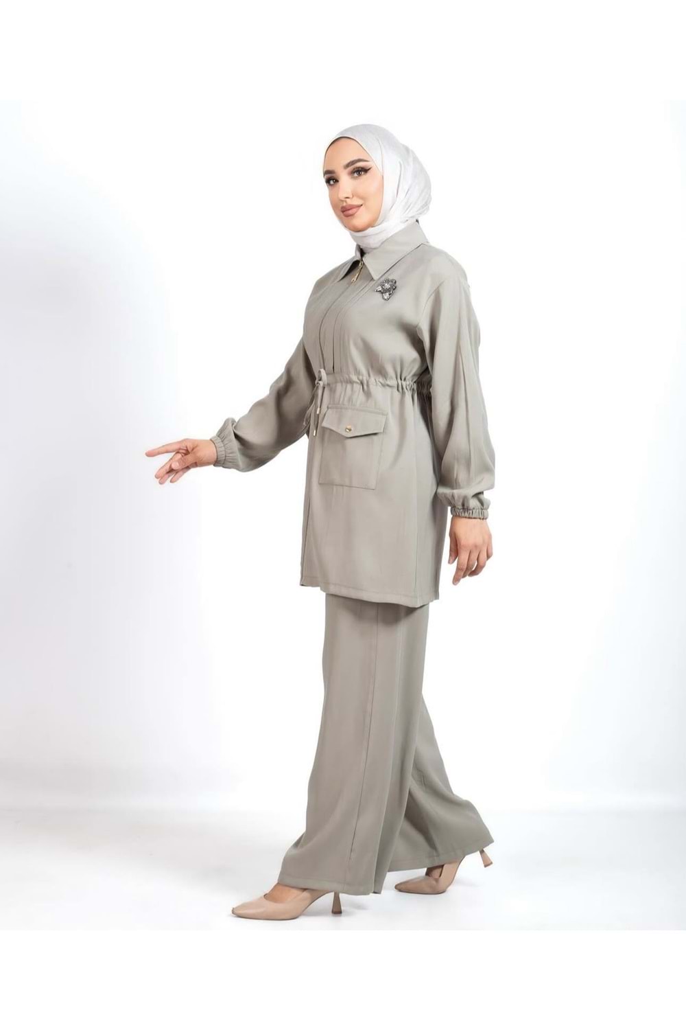Modal Takım 3234 - Haki - L - AZRA06403-52944