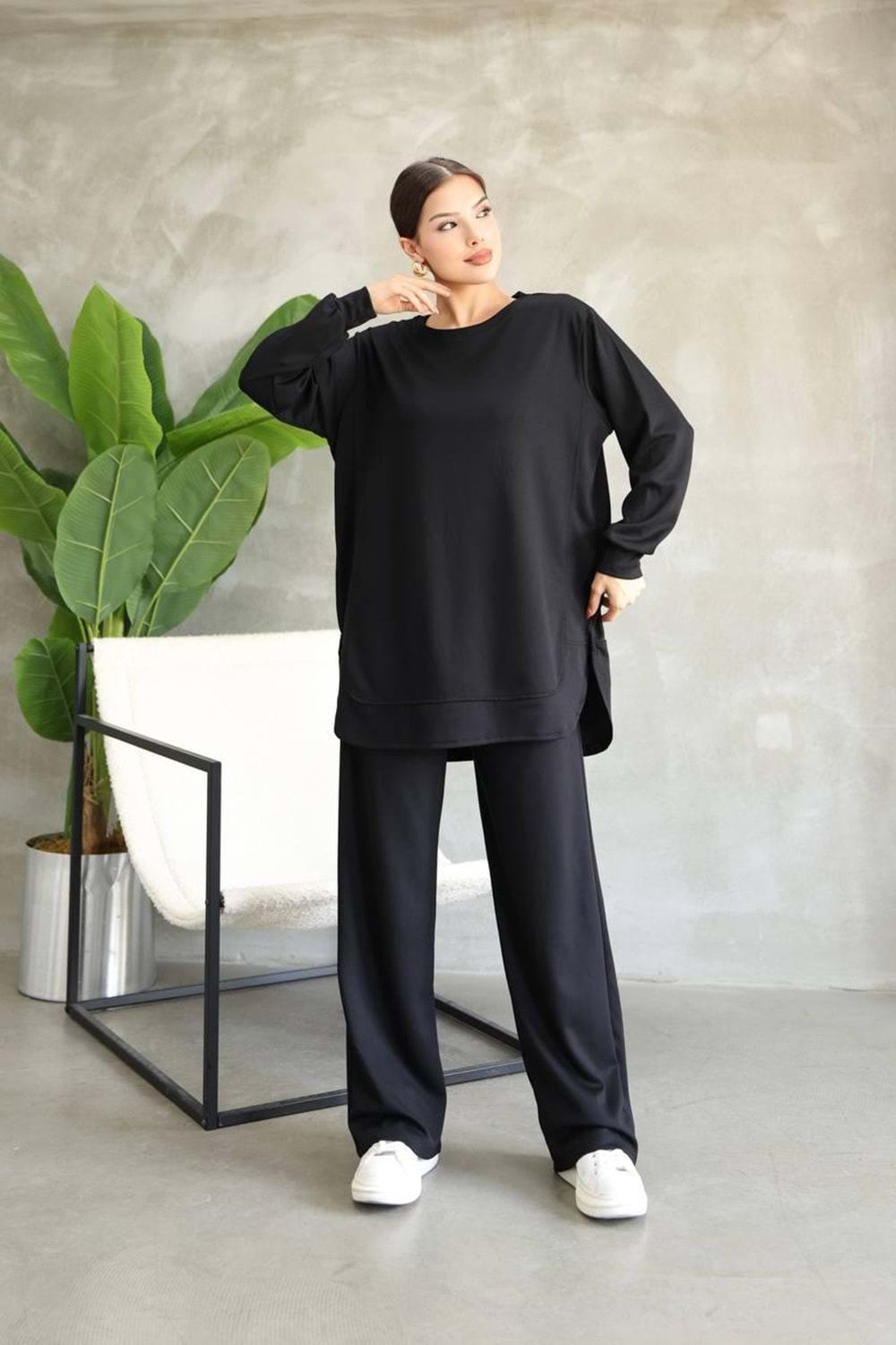 Oysho Kumaş Takım 26118 - Siyah - S