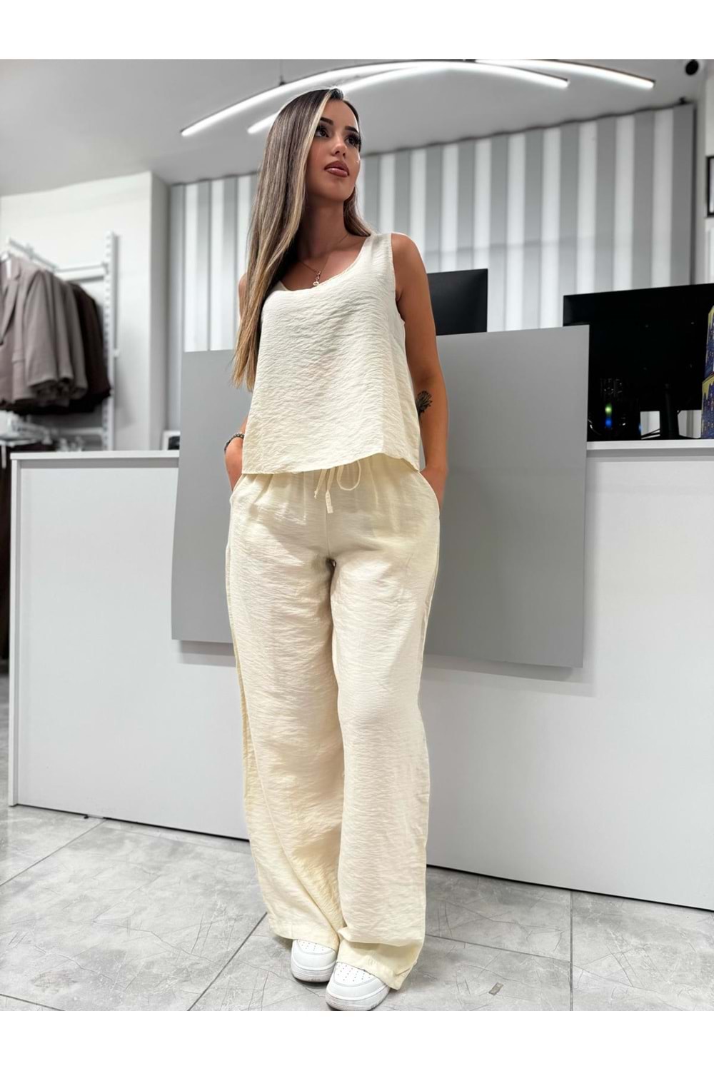 Modal Kumaş Takım 25893 - Bej - L