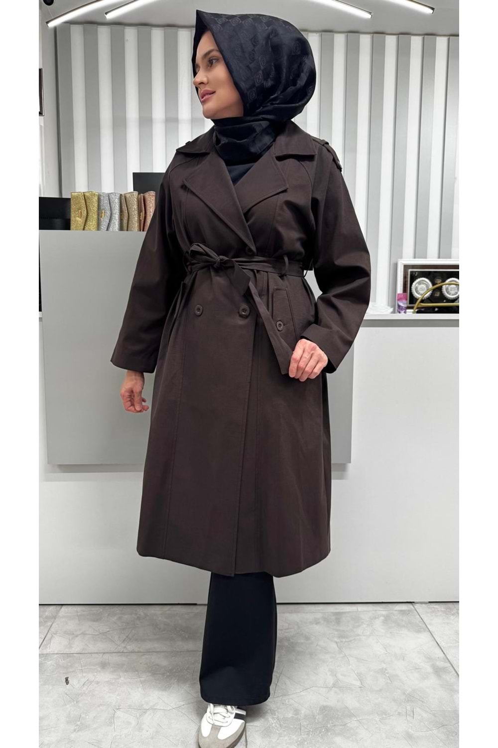 Reglan Kol Trenç 35627 - Kahve Rengi - L