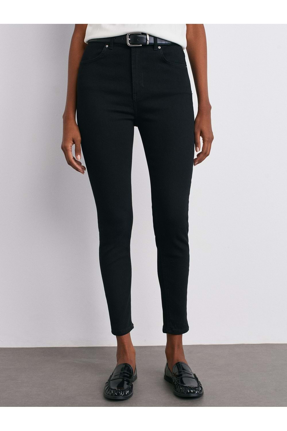 Likralı Dar Paça Pantolon 72042 - Siyah - 34