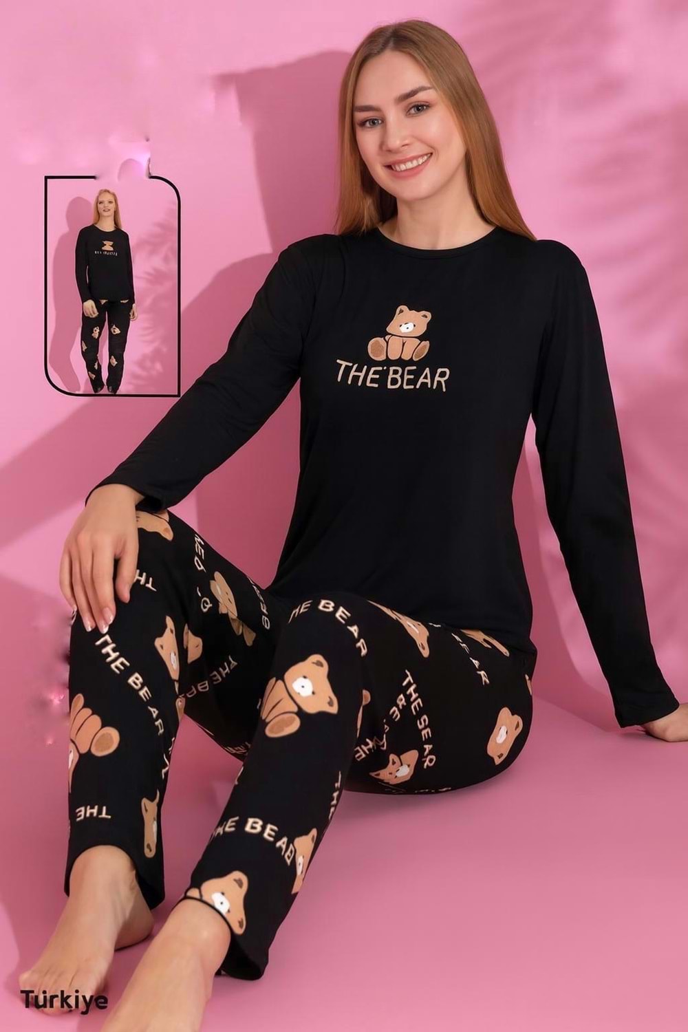 The Bear Pijama Takımı 66433 - Siyah - L - AZRA06984-56193