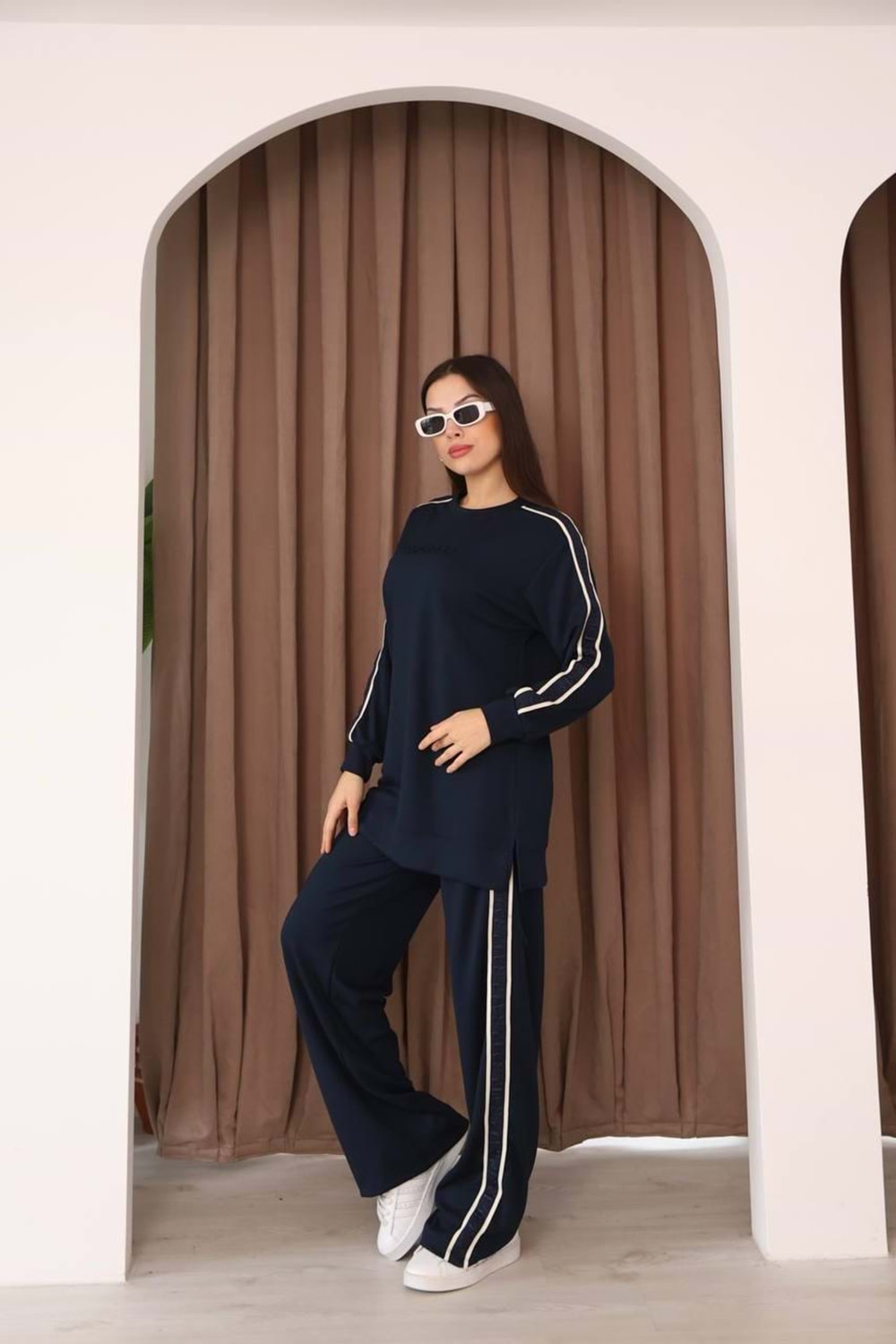 Şeritli Oyşo Takım 26221 - Lacivert - M - AZRA07193-57447