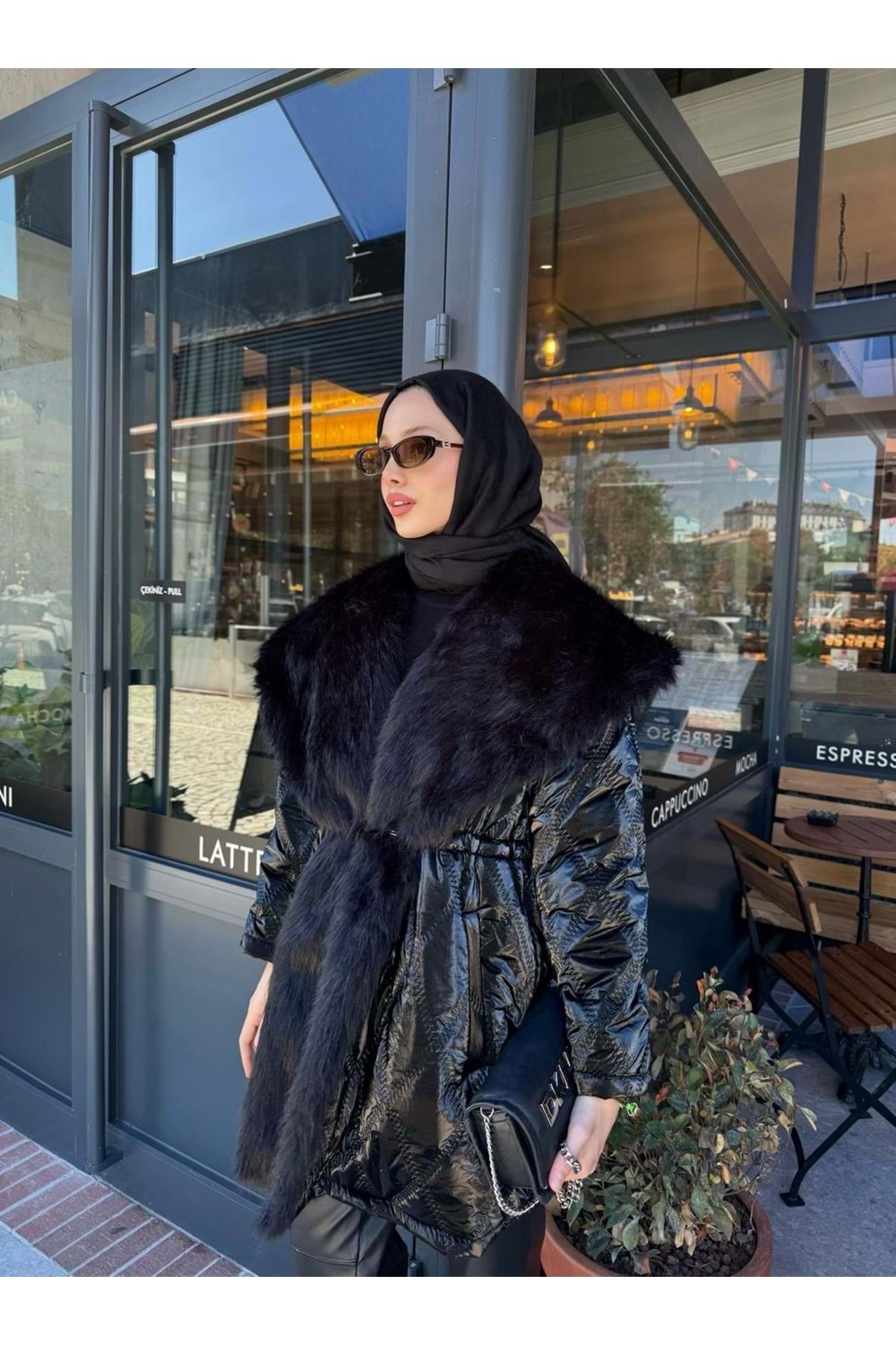 Kürkü İthal Mont 6171 - Siyah - TEK BEDEN - AZRA07195-57467