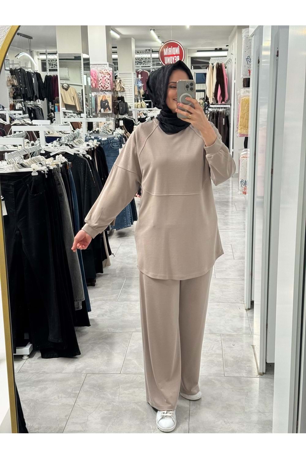 Omuzları Pullu Takım 3348 - Bej - 40 - AZRA07247-Bej-40