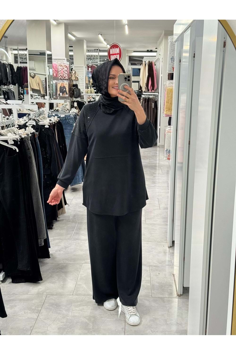 Omuzları Pullu Takım 3348 - Siyah - 42 - AZRA07247-Siyah-42