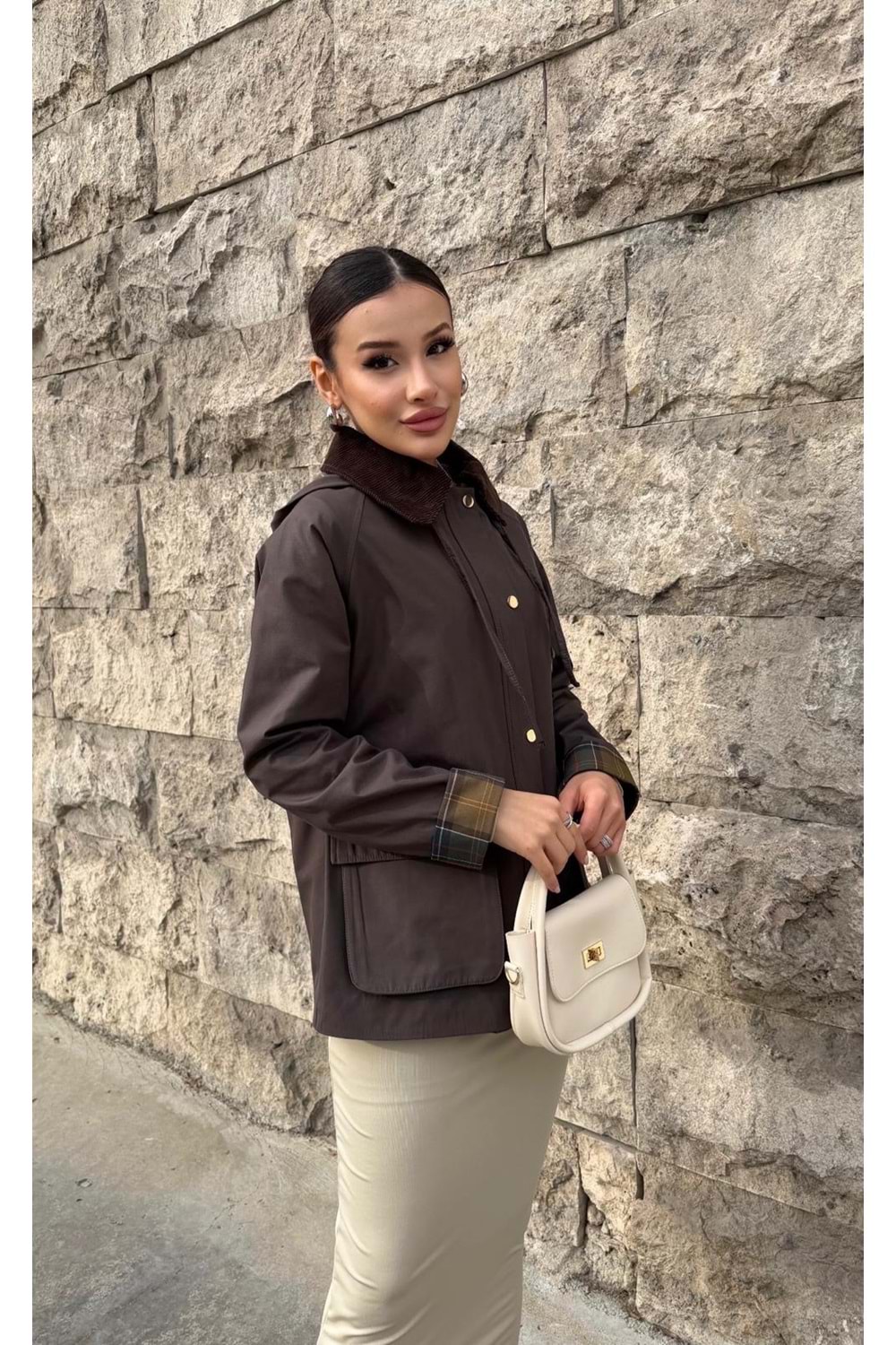 Büyük Cepli Kap 140210 - Vizon - 40 - AZRA07333-Vizon-40