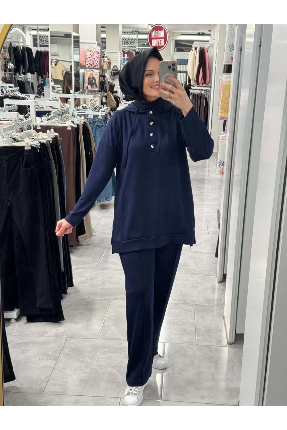 Çıtçıtlı Takım 1339 - Lacivert - L-XL - AZRA07343-Lacivert-L-XL