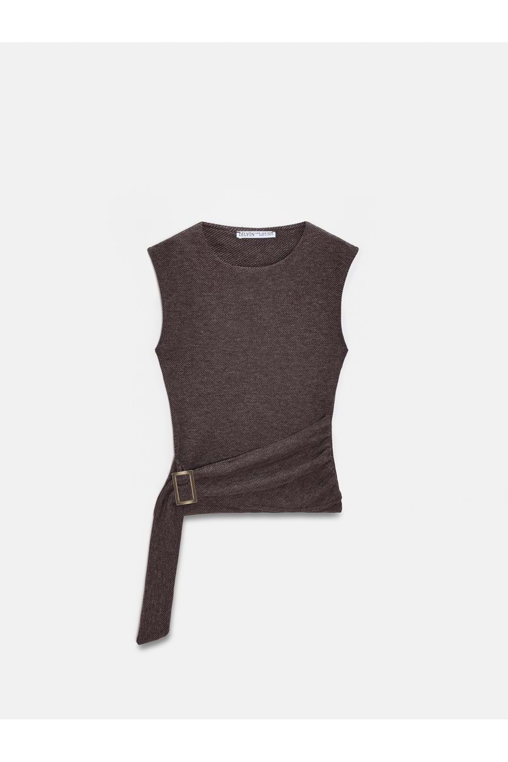 Toka Detaylı Bluz 32200 - Acı Kahve - L - AZRA07433-Acı Kahve-L