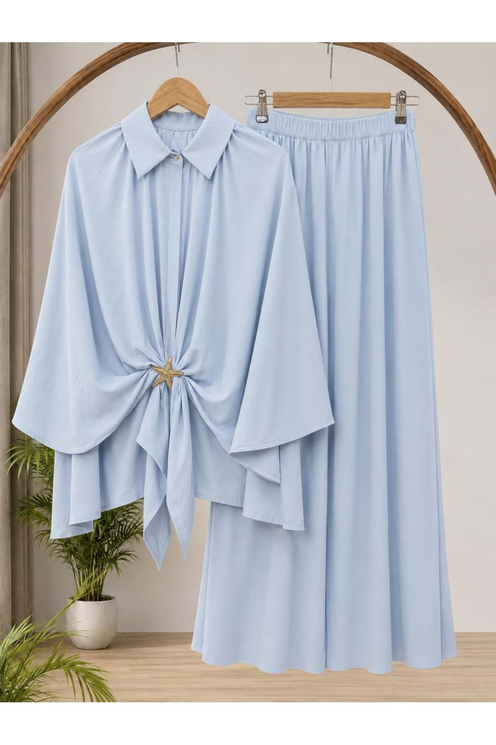 Deniz Kabuklu Takım 3451 - Bebe Mavisi - L-XL - AZRA08610-67622
