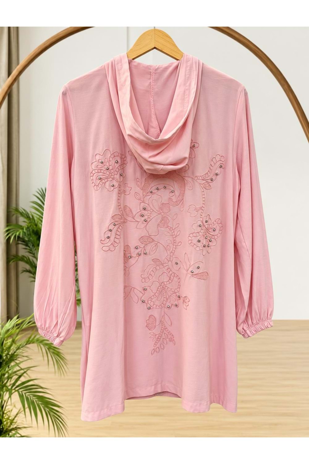 Arkası İşlemeli Kap 140274 - Pembe - 40