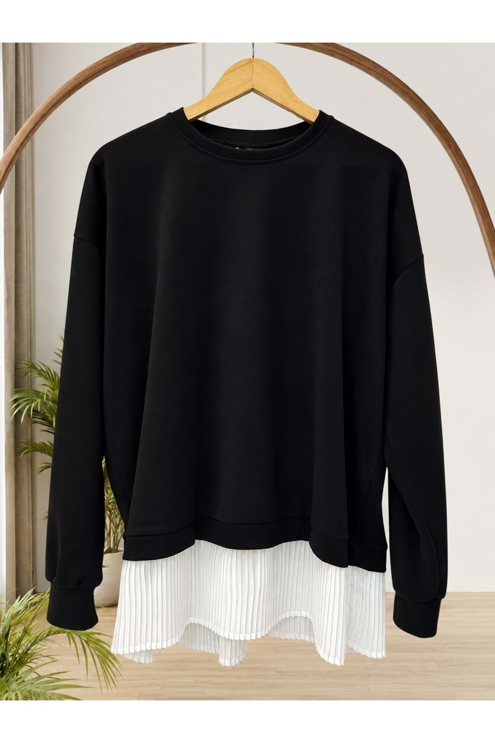 Altı Piliseli Tunik 3037 - Siyah - L-XL