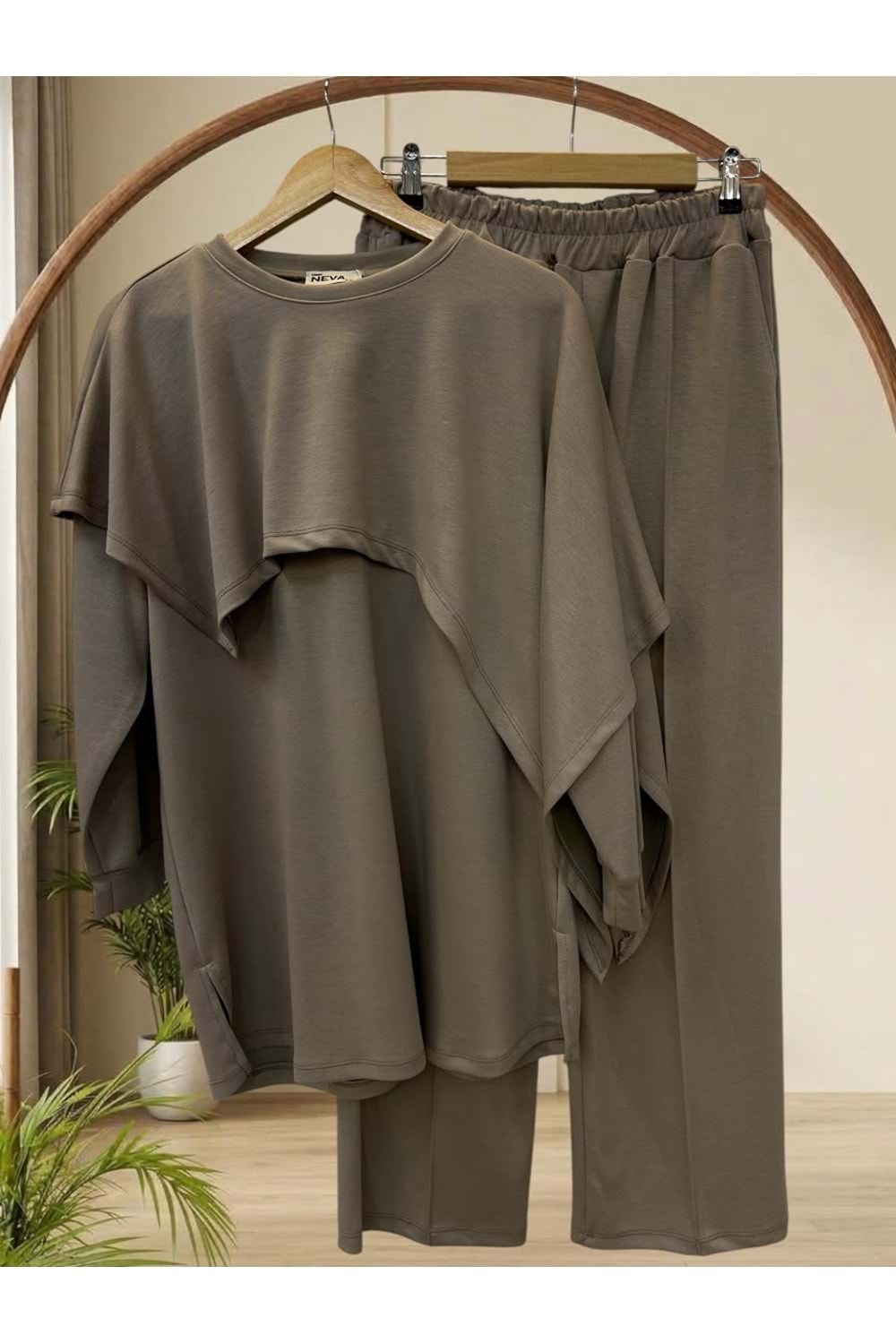Kampanyalı Pelerinli Takım 3492 - Haki - L-XL - AZRA09127-71317