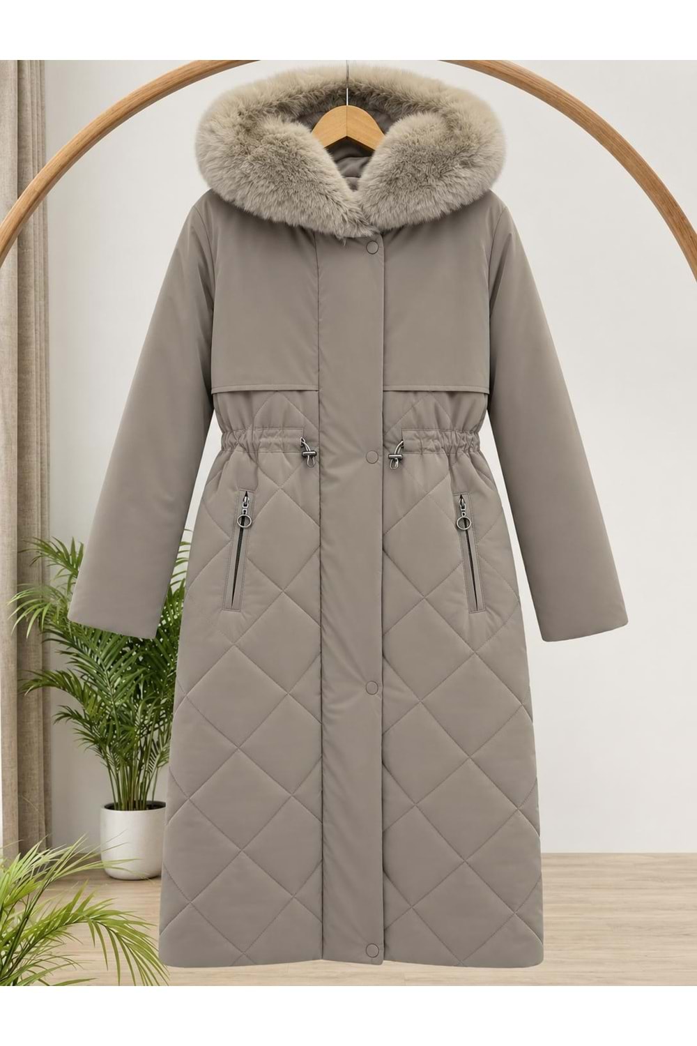 Şişme Mont 5068 - Bej - 40