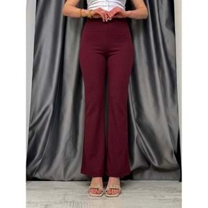 Esm Lastikli İspanyol Paça Pantolon 1101- Bordo - 40 - AZRA03124-52869