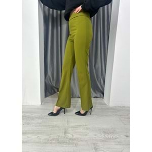 Esm Lastikli İspanyol Paça Pantolon 1101- Yeşil - 42 - AZRA03124-Yeşil-42