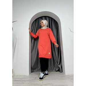 Uzun Düz Sweat Soul Puane 30645 - Nar - L-XL