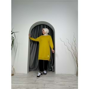Uzun Düz Sweat Soul Puane 30645 - Olive - S-M