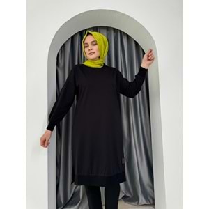 Uzun Düz Sweat Soul Puane 30645 - Siyah - S-M - AZRA04907-Siyah-S-M